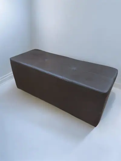 Pouf 2 place simple  - Marron 